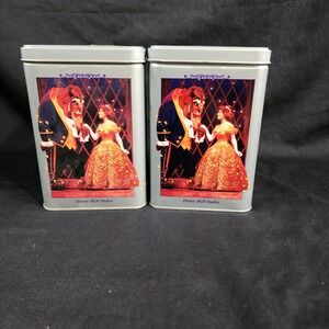 VINTAGE NESTLE WALT DISNEY 25TH ANNIVERSARY TIN 1996 Set Of 2